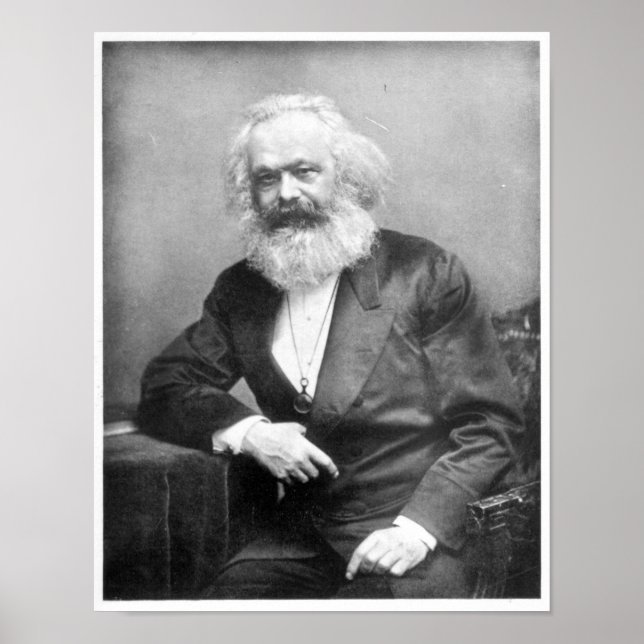 Portrait von Karl Marx Poster (Vorne)