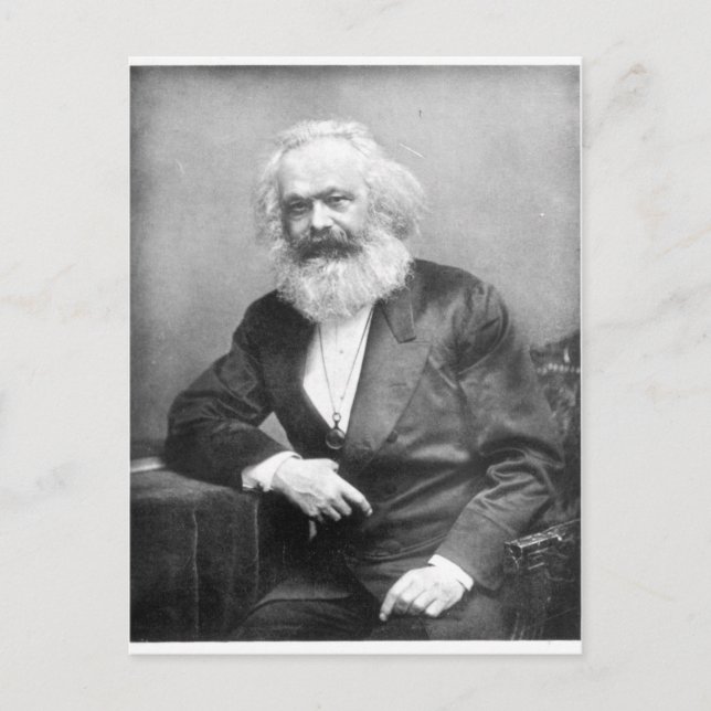 Portrait von Karl Marx Postkarte (Vorderseite)