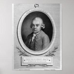 Portrait von Karl Philipp Emmanuel Bach Poster