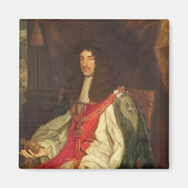 Portrait von König Charles II., c.1660-65 Magnet (Vorne)