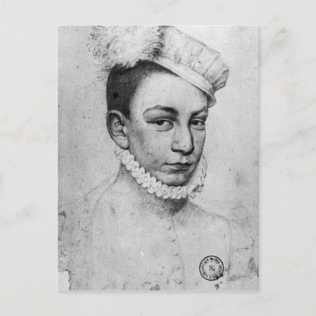 Portrait von König Charles IX. von Frankreich, 156 Postkarte (Vorderseite)
