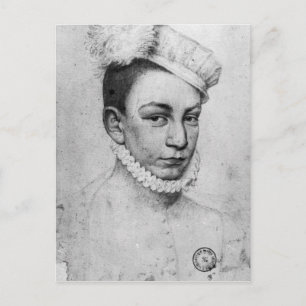 Portrait von König Charles IX. von Frankreich, 156 Postkarte