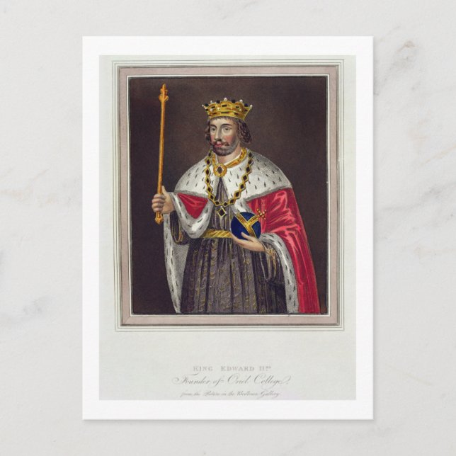 Portrait von König Edward II. (1284-1327) Gründer  Postkarte (Vorderseite)