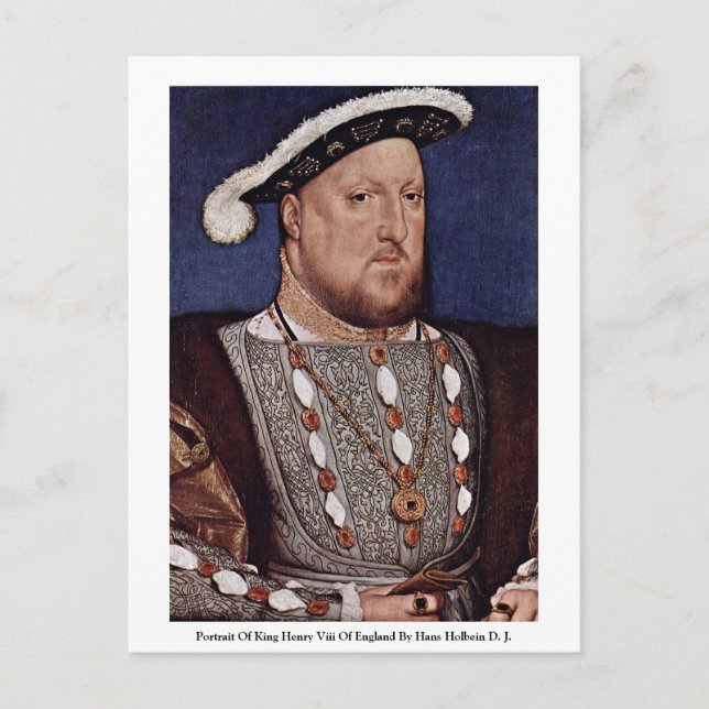 Portrait von König Henry VIII von England Postkarte (Vorderseite)