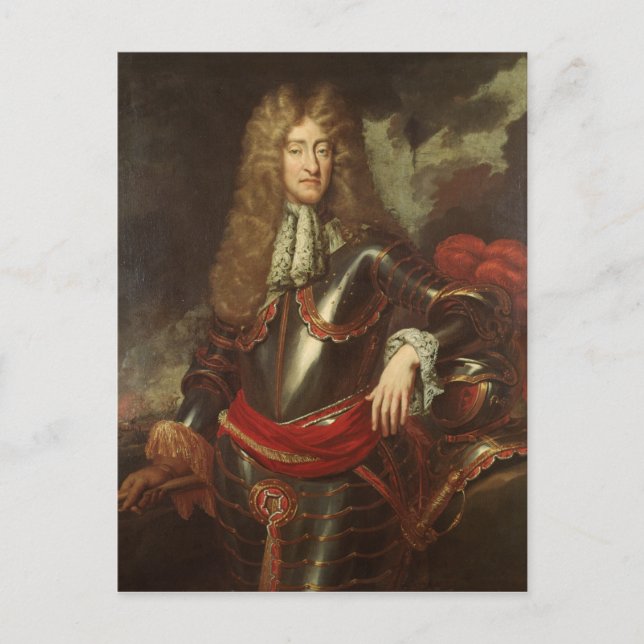 Portrait von König James II., c.1690 Postkarte (Vorderseite)