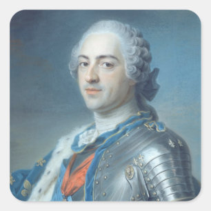 Portrait von König Louis XV 1748 Quadratischer Aufkleber