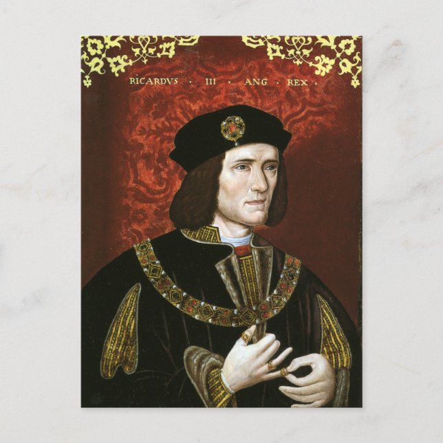 Portrait von König Richard III Postkarte (Vorderseite)