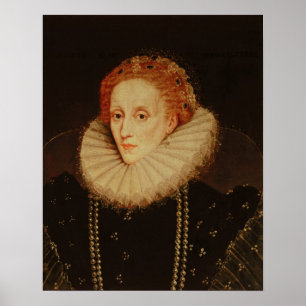 Portrait von Königin Elizabeth I. Poster