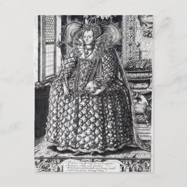 Portrait von Königin Elizabeth I. Postkarte (Vorderseite)