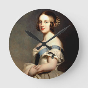 Portrait von Königin Victoria Runde Wanduhr
