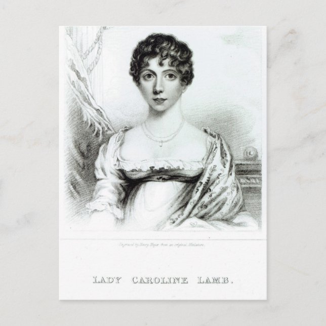 Portrait von Lady Caroline Lamb Postkarte (Vorderseite)