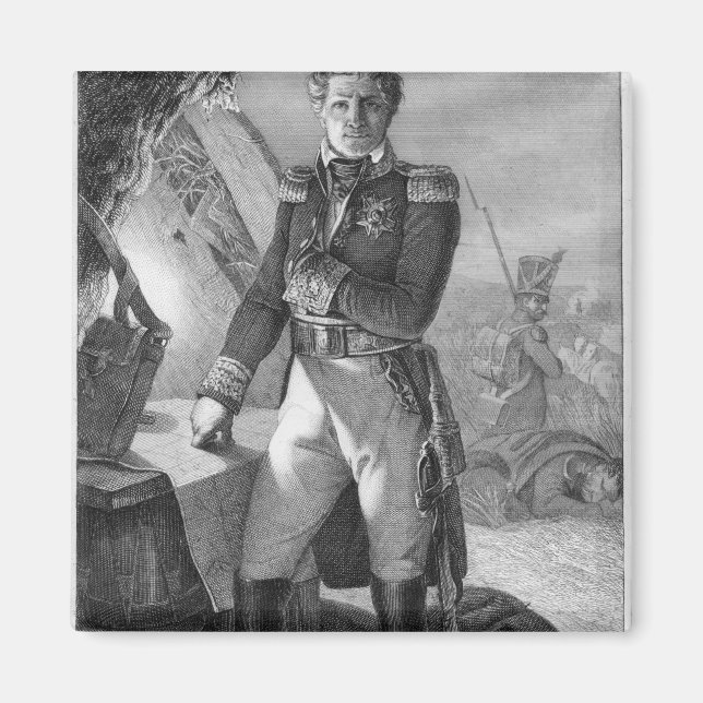 Portrait von Laurent de Gouvion Saint-Cyr Magnet (Vorne)