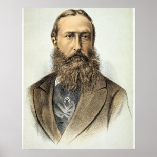 Portrait von Leopold II (1835-1909), König von Bel Poster