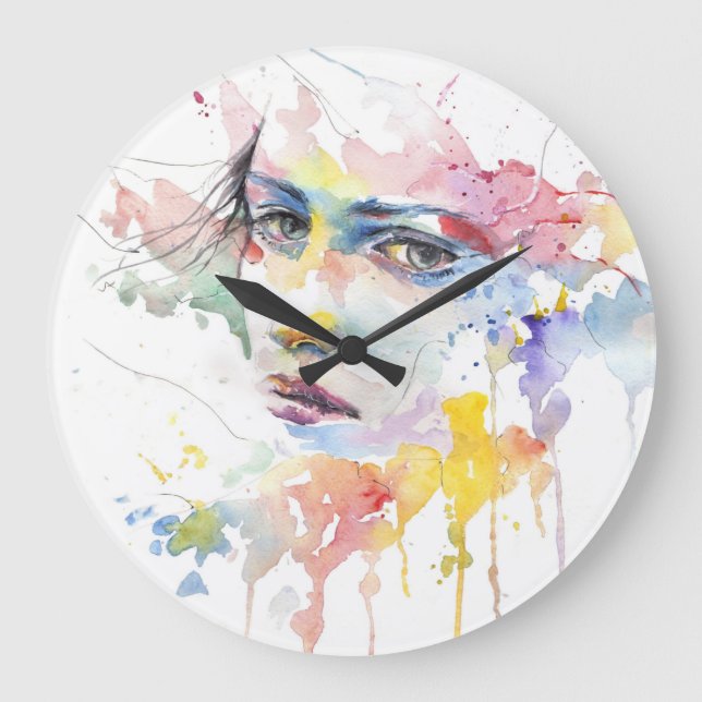 Portrait von Leuten Große Wanduhr (Vorderseite)