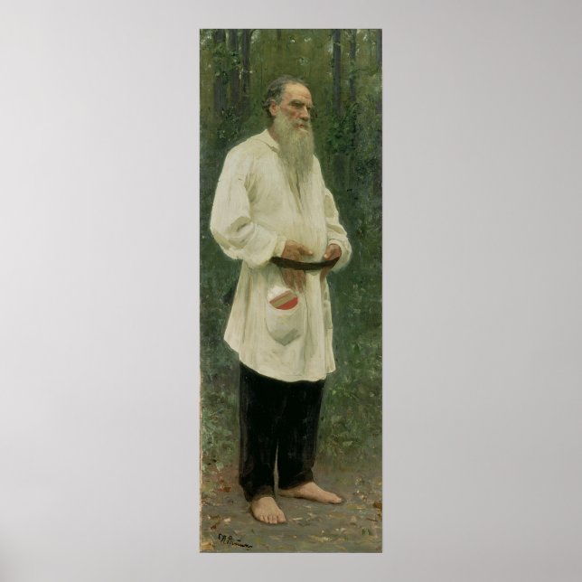 Portrait von Lev Tolstoi 1901 Poster (Vorne)