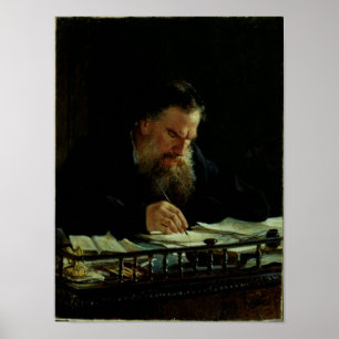 Portrait von Lev Tolstoy Poster