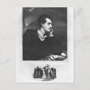 Portrait von Lord Byron Postkarte
