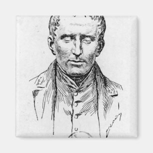 Portrait von Louis Braille Magnet