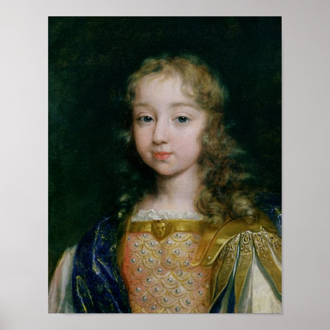 Portrait von Louis XIV als Kind Poster (Vorne)