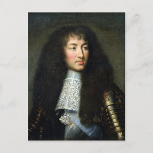 Portrait von Louis XIV Postkarte