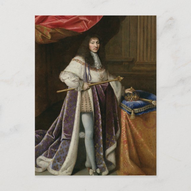 Portrait von Louis XIV Postkarte (Vorderseite)
