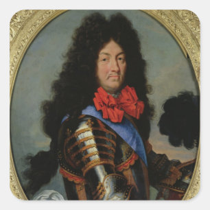 Portrait von Louis XIV Quadratischer Aufkleber