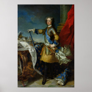 Portrait von Louis XV King of France, c.1727 Poster