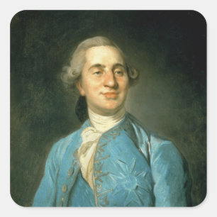 Portrait von Louis XVI 1775 Quadratischer Aufkleber