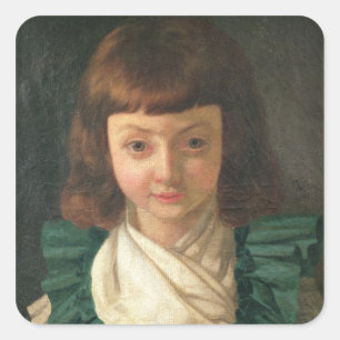 Portrait von Louis XVII als Kind, 1791 Quadratischer Aufkleber