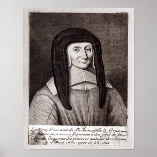 Portrait von Louise de Marillac Poster