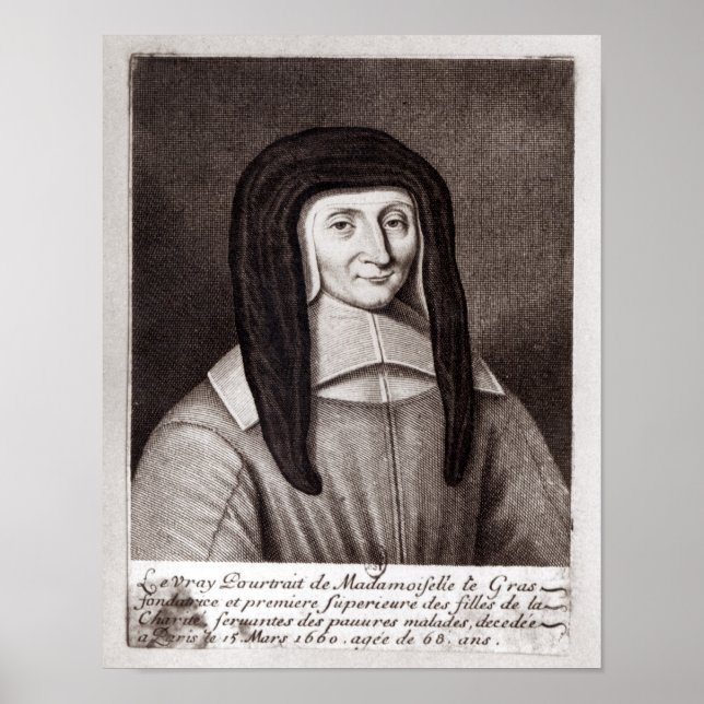 Portrait von Louise de Marillac Poster (Vorne)