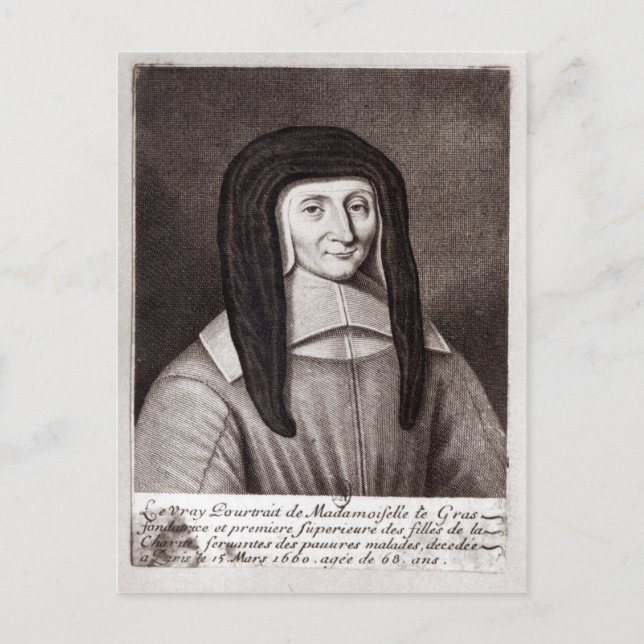 Portrait von Louise de Marillac Postkarte (Vorderseite)