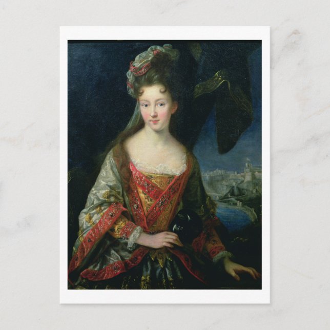 Portrait von Louise-Hippolyte (1687-1731), Prinzes Postkarte (Vorderseite)