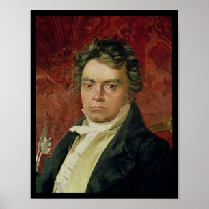 Portrait von Ludwig Van Beethoven Poster