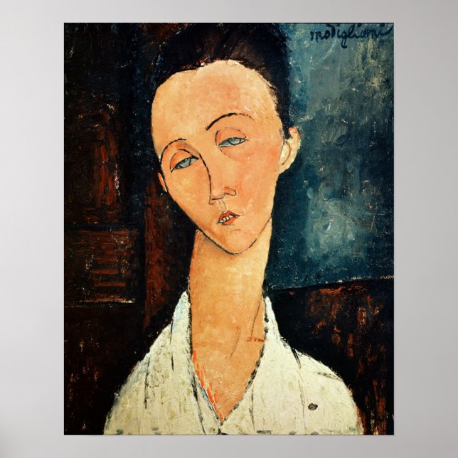 Portrait von Lunia Tschechowska, 1918 Poster (Vorne)