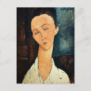 Portrait von Lunia Tschechowska, 1918 Postkarte