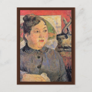 Portrait von Madame Alexandre Kohler von Gauguin Postkarte