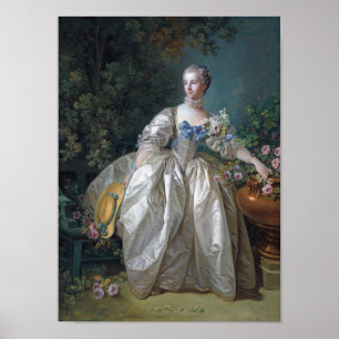 Portrait von Madame Bergeret, Boucher Poster