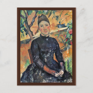 Portrait von Madame Cezanne im Gewächshaus Postkarte