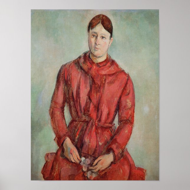 Portrait von Madame Cezanne Poster (Vorne)