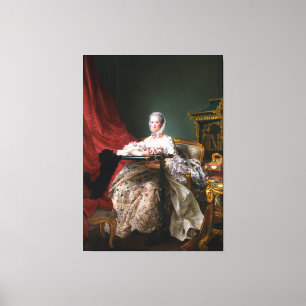Portrait von Madame de Pompadour Leinwanddruck