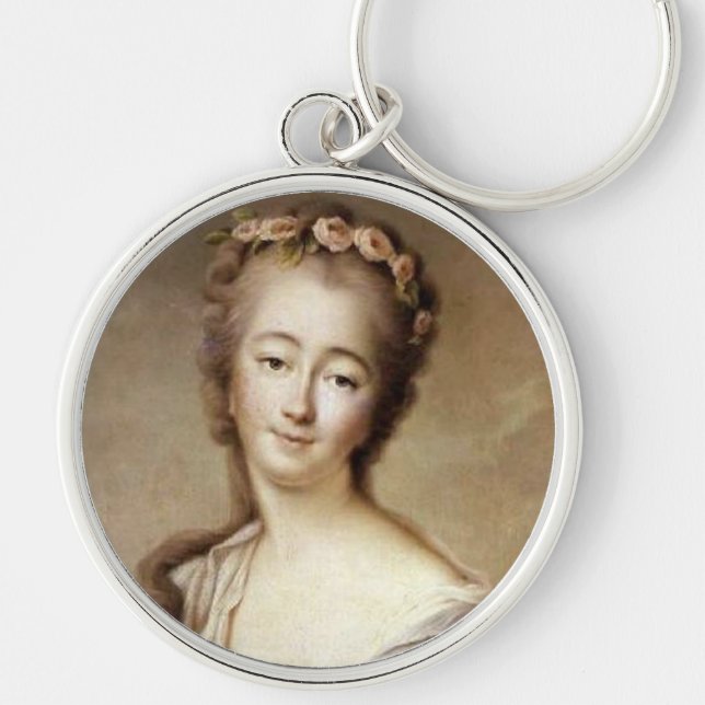 Portrait von Madame du Barry Schlüsselanhänger (Vorne)