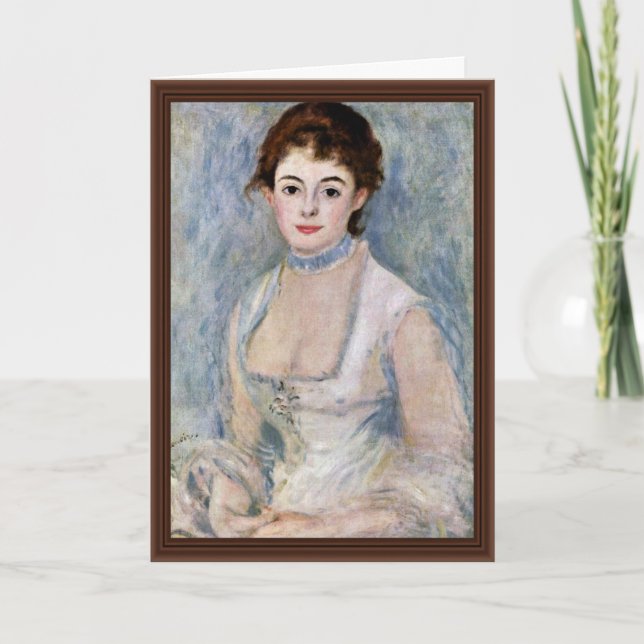 Portrait von Madame Henriot von Pierre-Auguste Karte (Vorderseite)