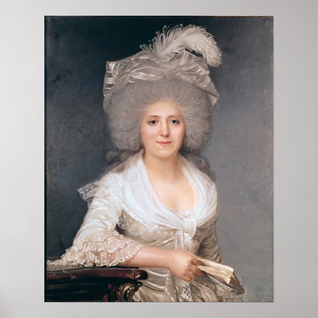 Portrait von Madame Jeanne-Louise-Henriette Campan Poster (Vorne)