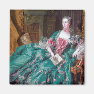 Portrait von Madame Pompadour, Boucher, 1756 Magnet