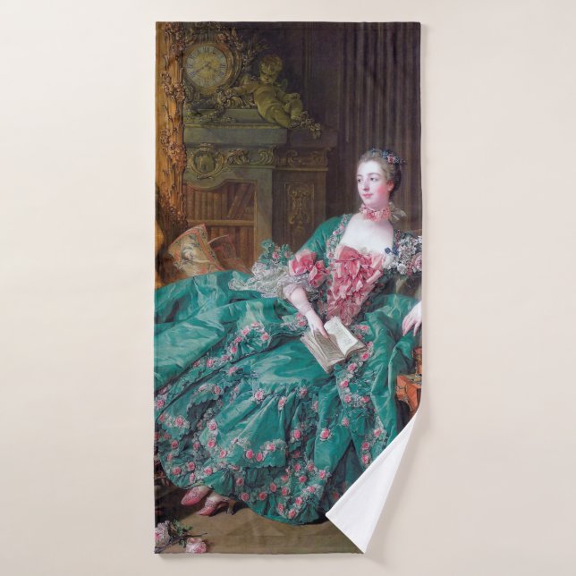 Portrait von Madame Pompadour, Boucher Badehandtuch (Badehandtuch)