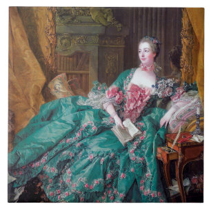 Portrait von Madame Pompadour, Boucher Fliese