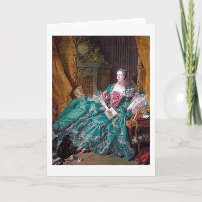 Portrait von Madame Pompadour, Boucher Karte (Vorderseite)