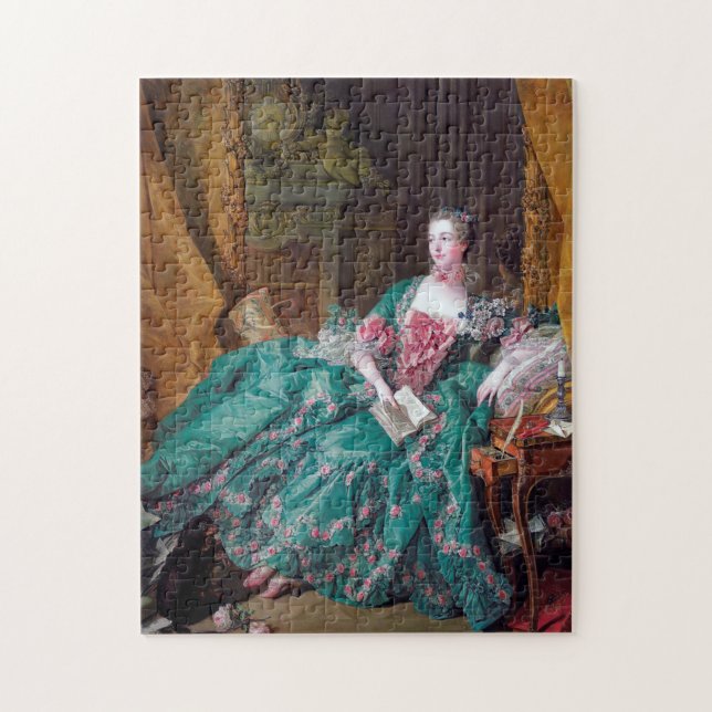 Portrait von Madame Pompadour, Boucher Puzzle (Vertikal)