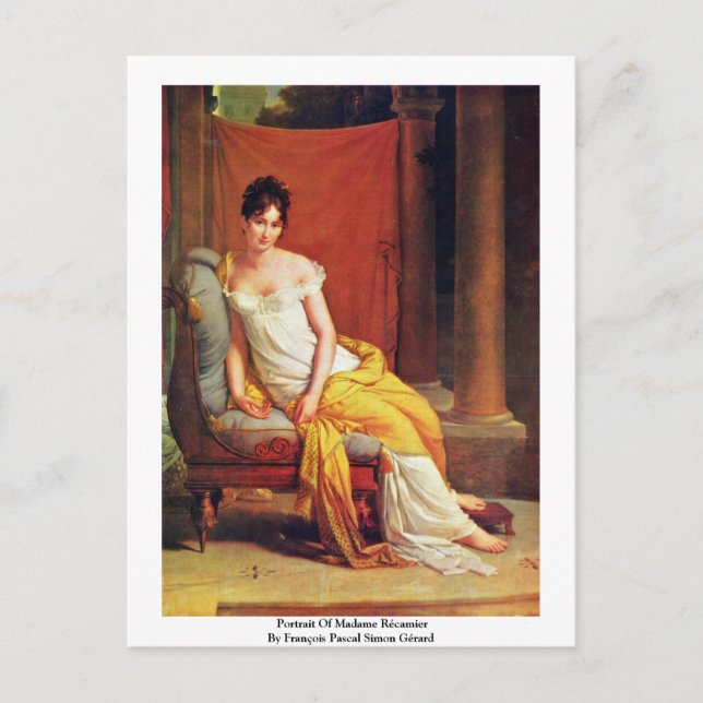 Portrait von Madame Récamier Postkarte (Vorderseite)